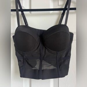 Chic Black Bustier Tank Top